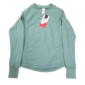 Members Mark Brushed Long Sleeve Tee X-Small Green